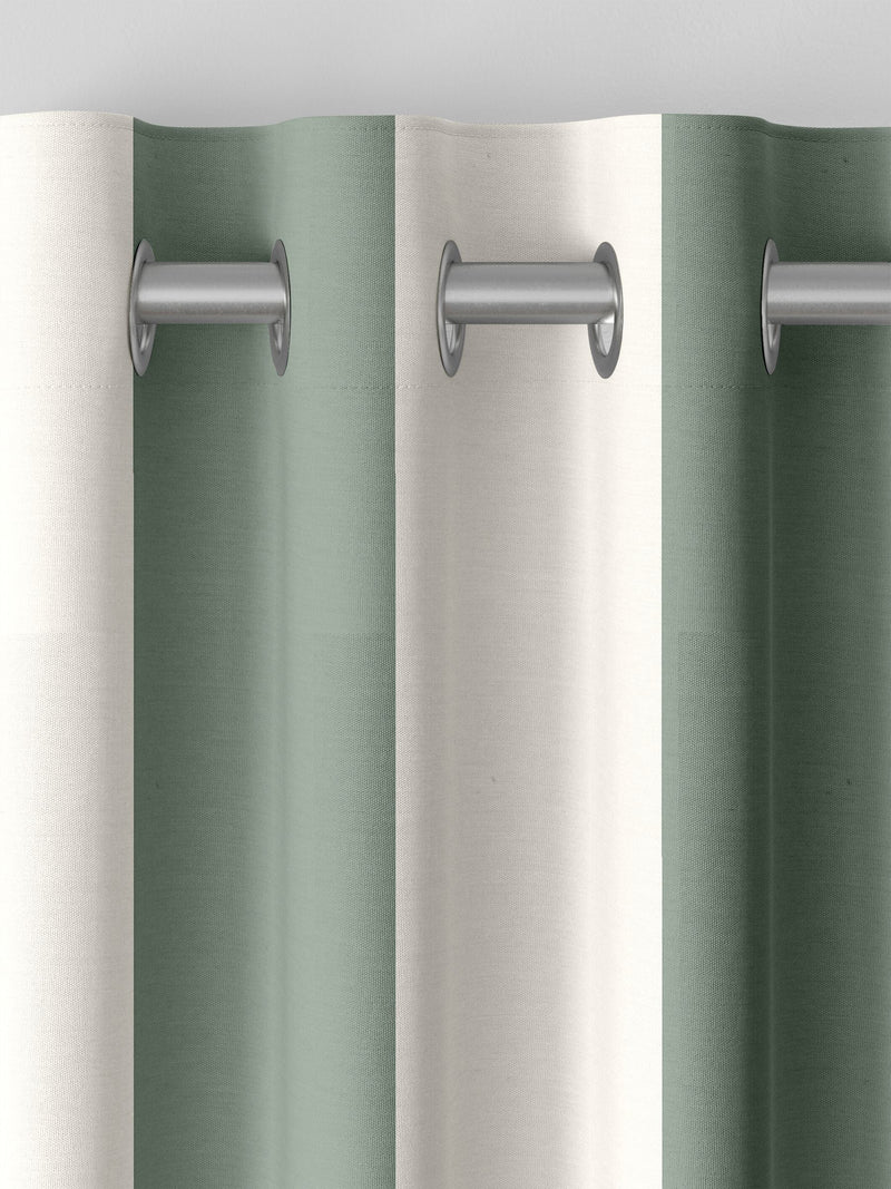 Cath Kidston sage green Canopy Stripe made-to-measure curtains, imported from the UK
