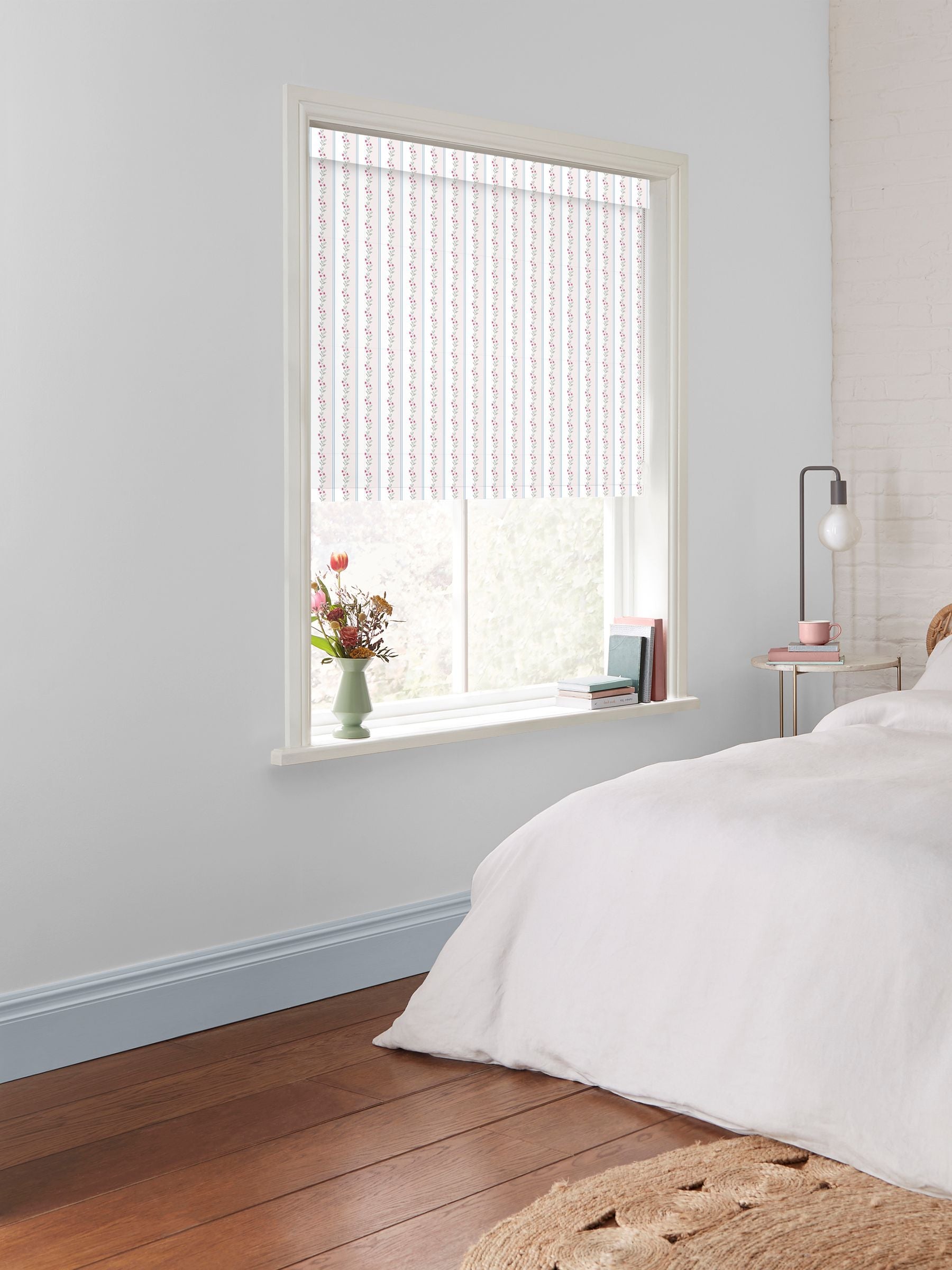 Cath Kidston cream ticking vine roller blind made to measure (British brand)