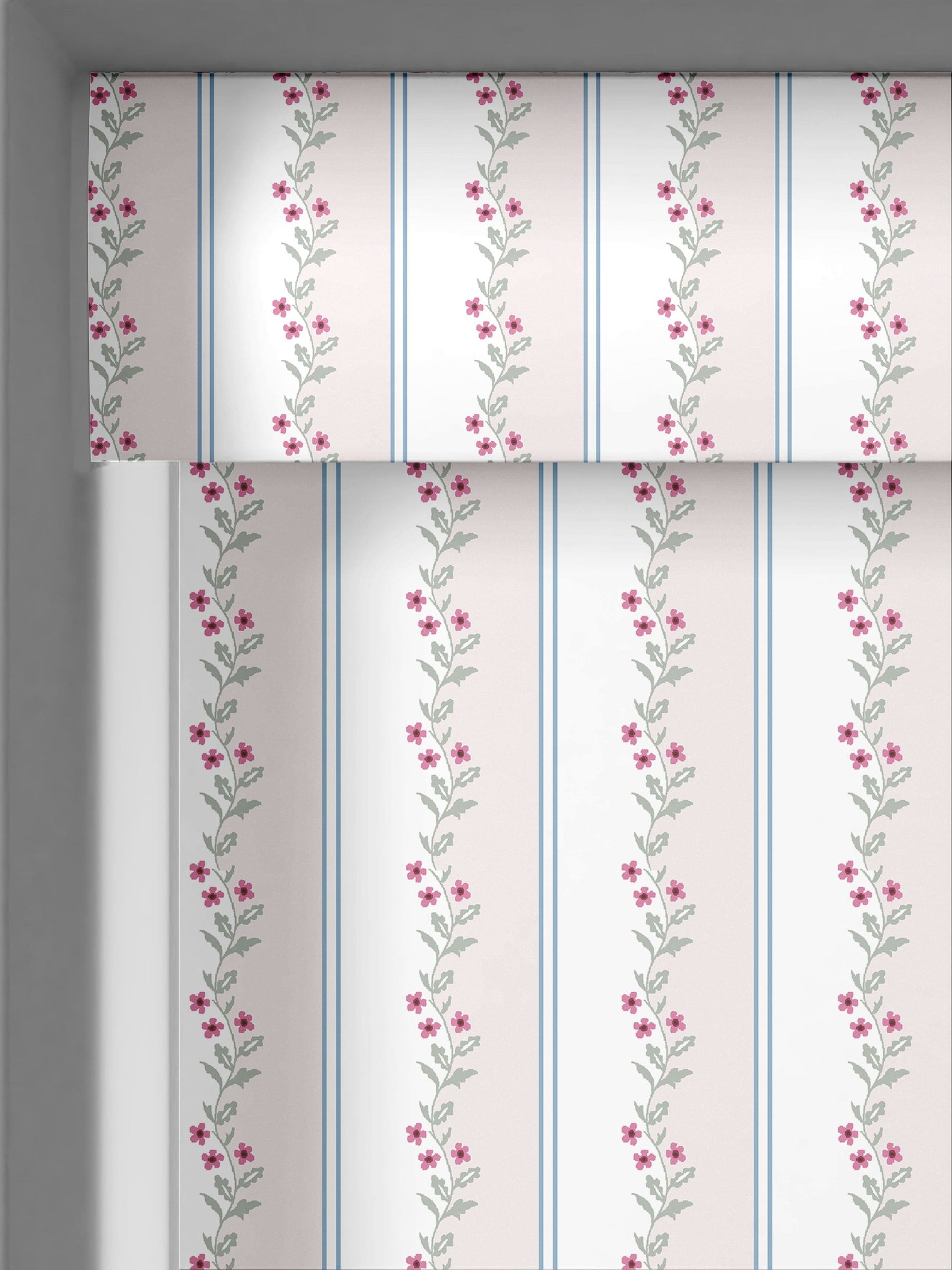 Cath Kidston cream ticking vine roller blind made to measure (British brand)