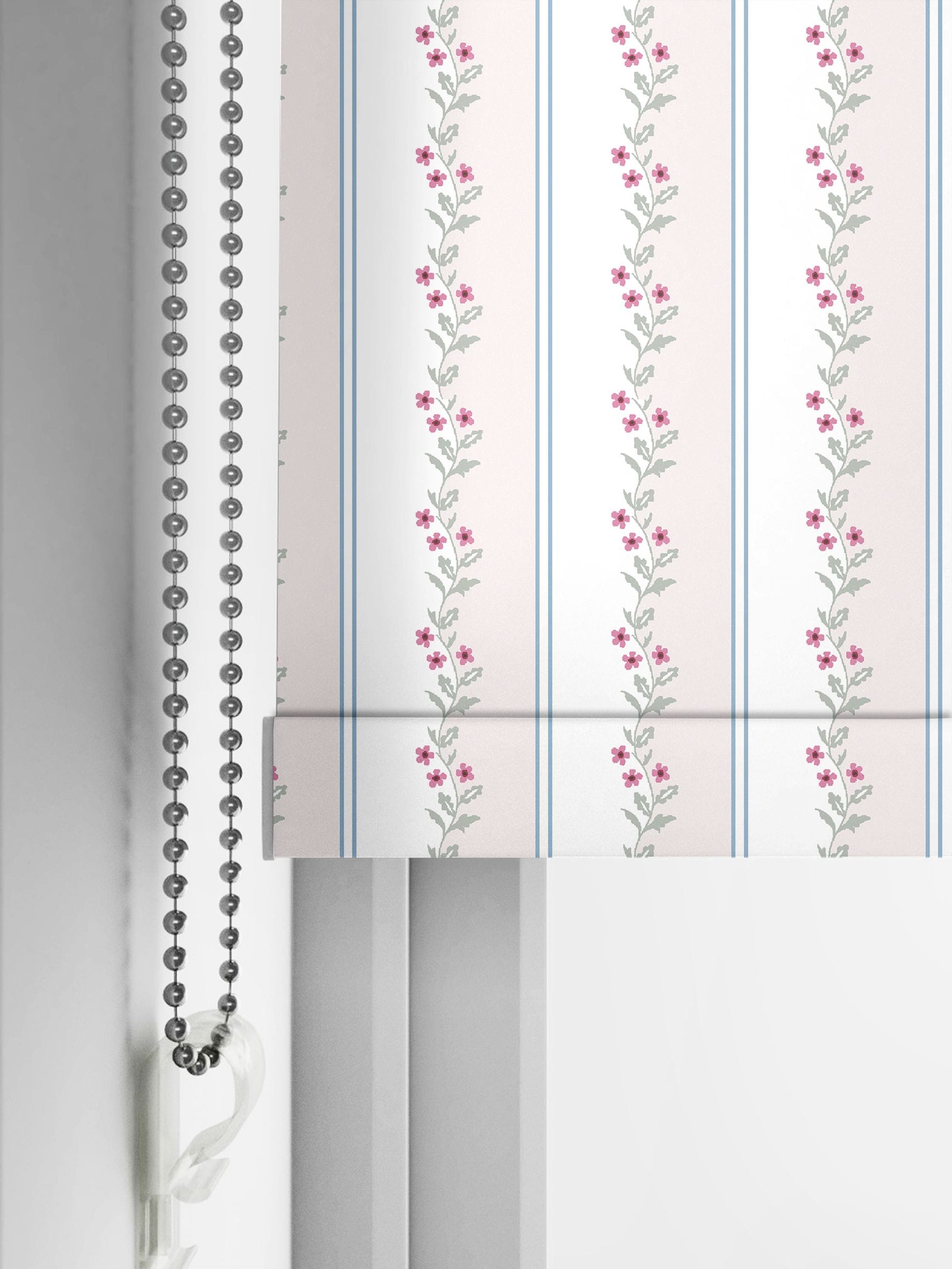 Cath Kidston cream ticking vine roller blind made to measure (British brand)