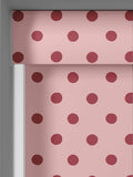 Cath Kidston pink button spot made to measure roller blind, UK version