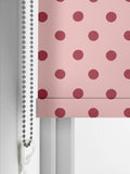 Cath Kidston pink button spot made to measure roller blind, UK version