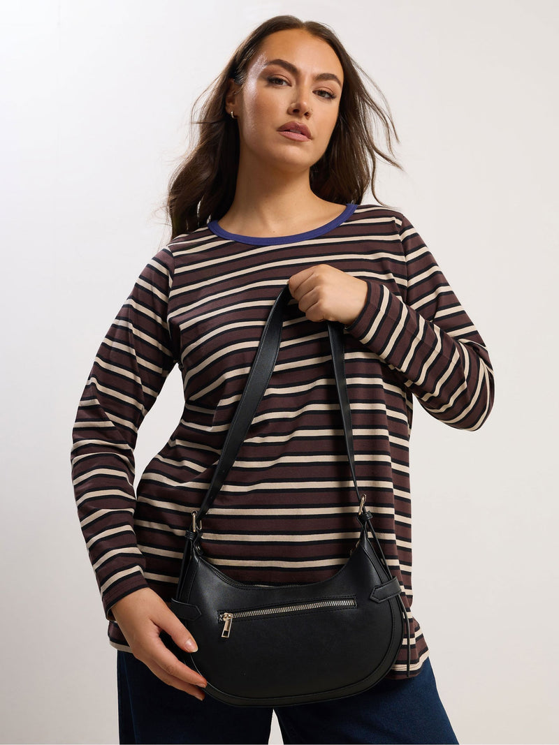 Yours black buckle shoulder bag - British product