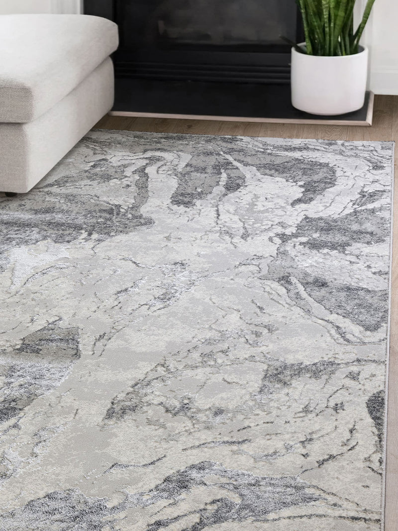 The Rug Edit grey Ritz marble rug, UK version