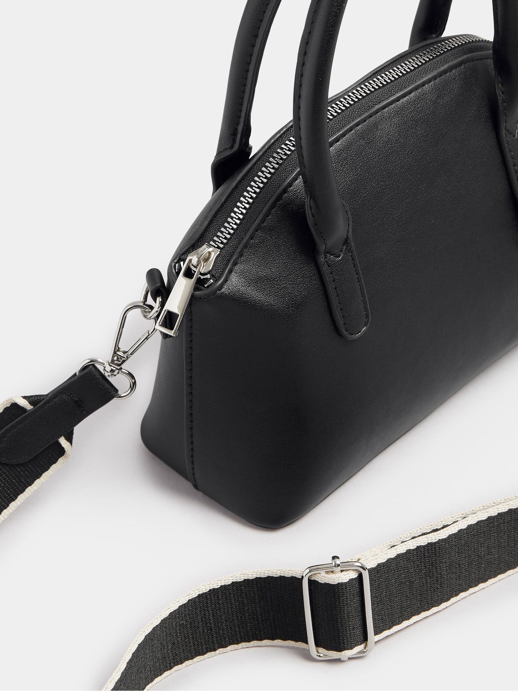 Yours Curve black contrast strap cross body bag (British brand)