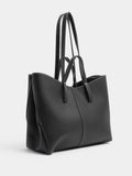 Yours black faux leather slouchy shoulder bag, imported from the UK