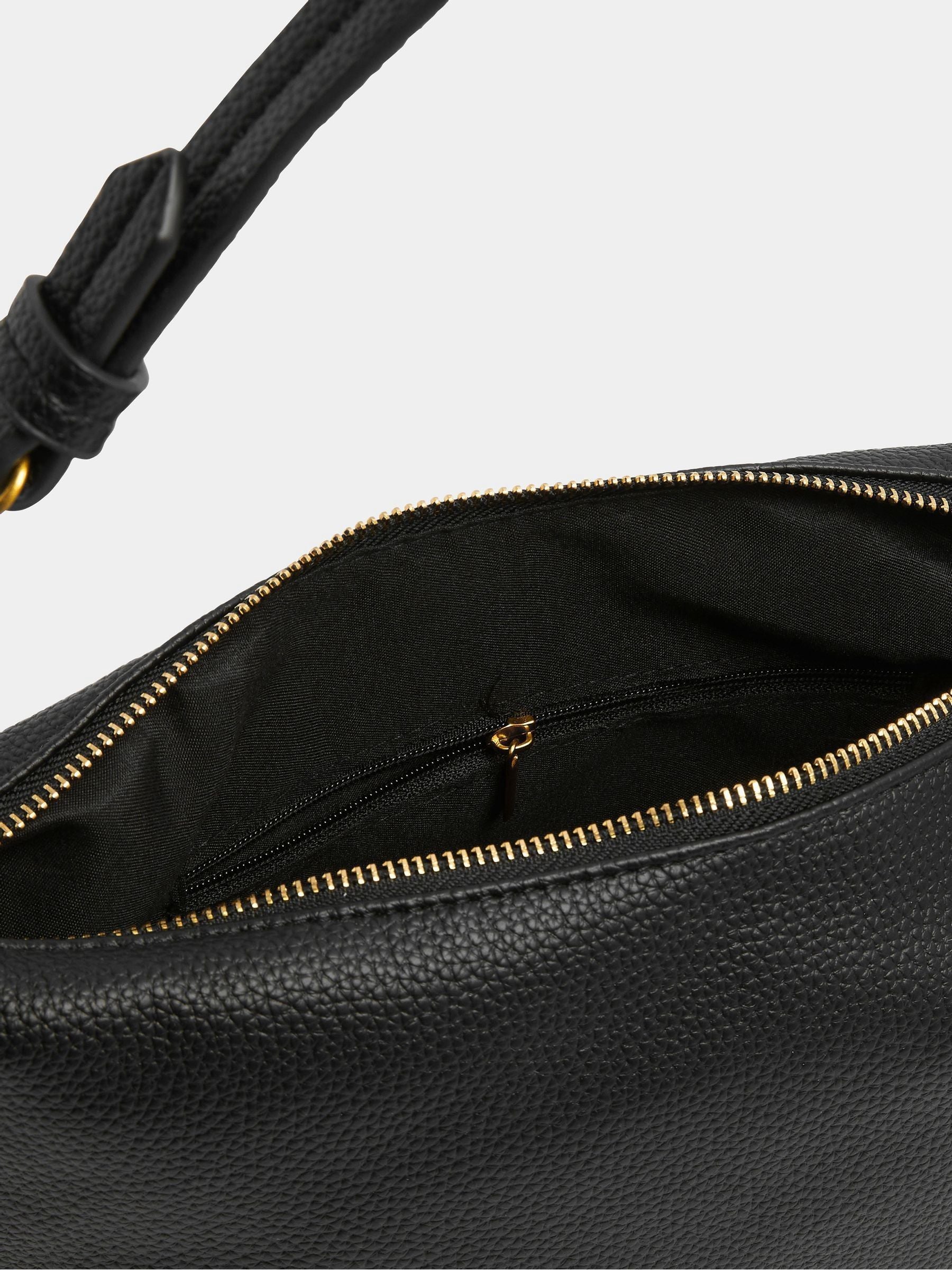 Yours Curve black button strap tote bag, UK version
