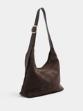 Yours Curve brown faux suede shoulder bag - British product