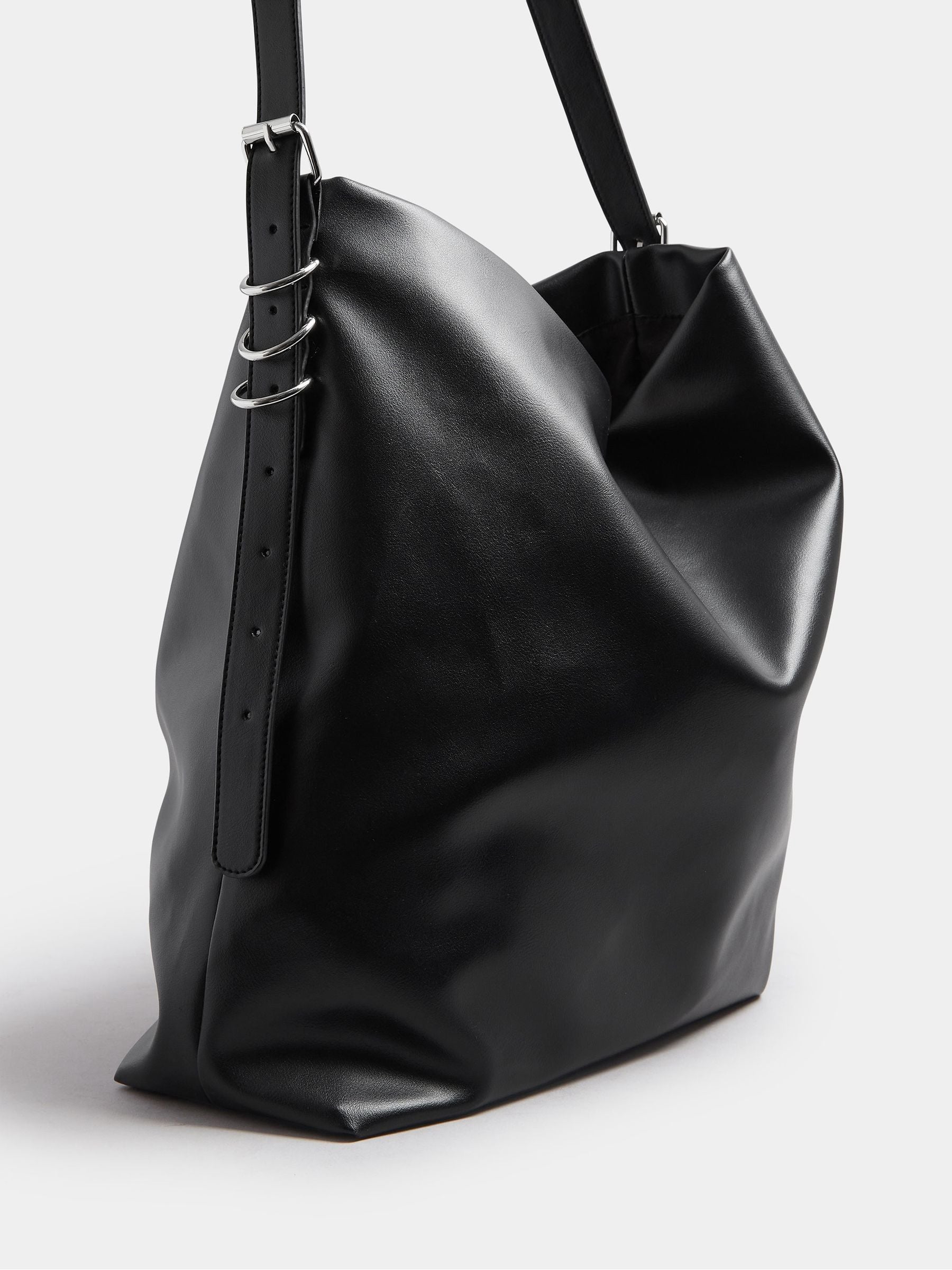 Yours Curve black faux leather shoulder bag, UK version