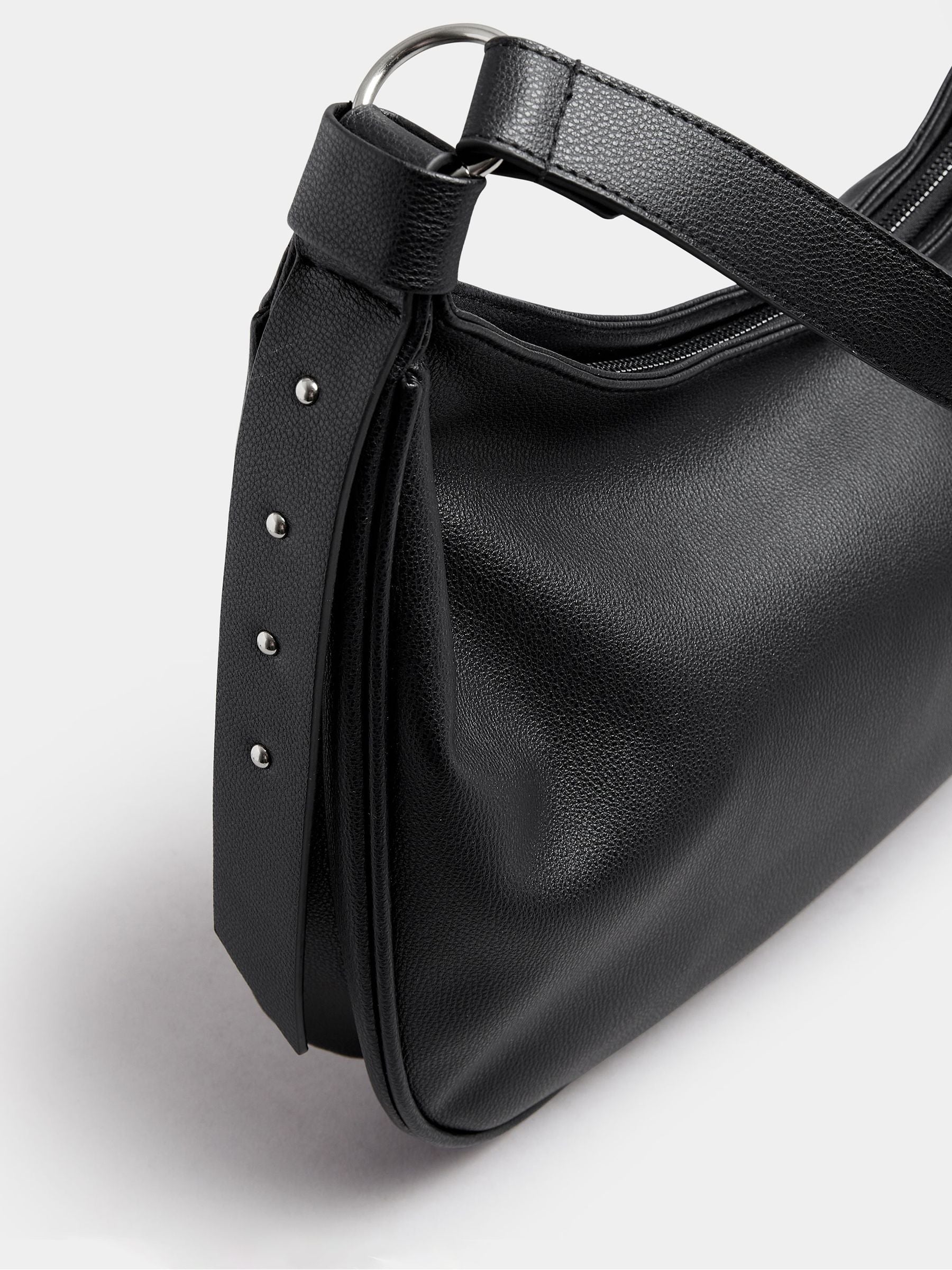Yours Curve slouched studded faux leather shoulder bag (British brand)