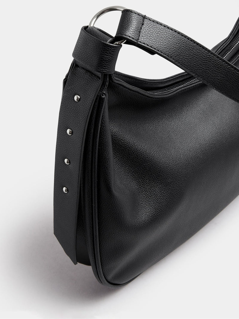 Yours Curve slouched studded faux leather shoulder bag (British brand)