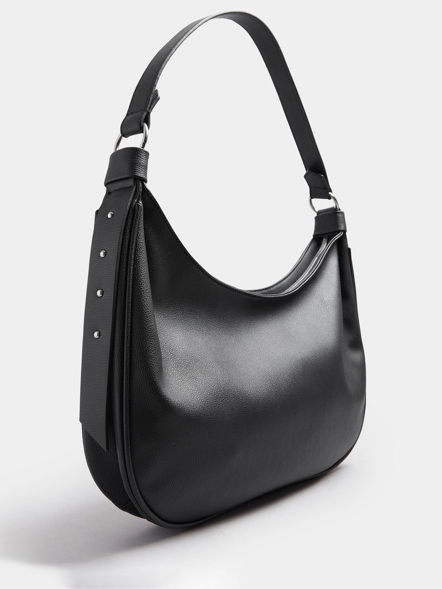 Yours Curve slouched studded faux leather shoulder bag (British brand)