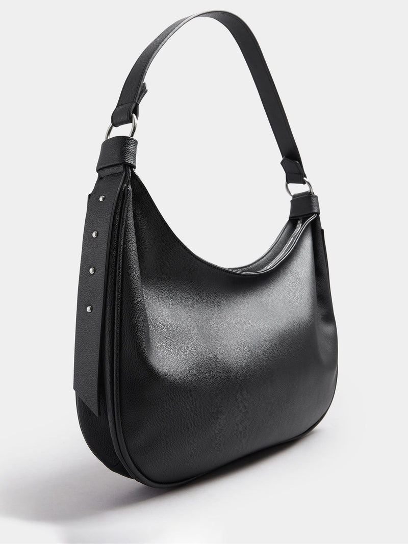 Yours Curve slouched studded faux leather shoulder bag (British brand)