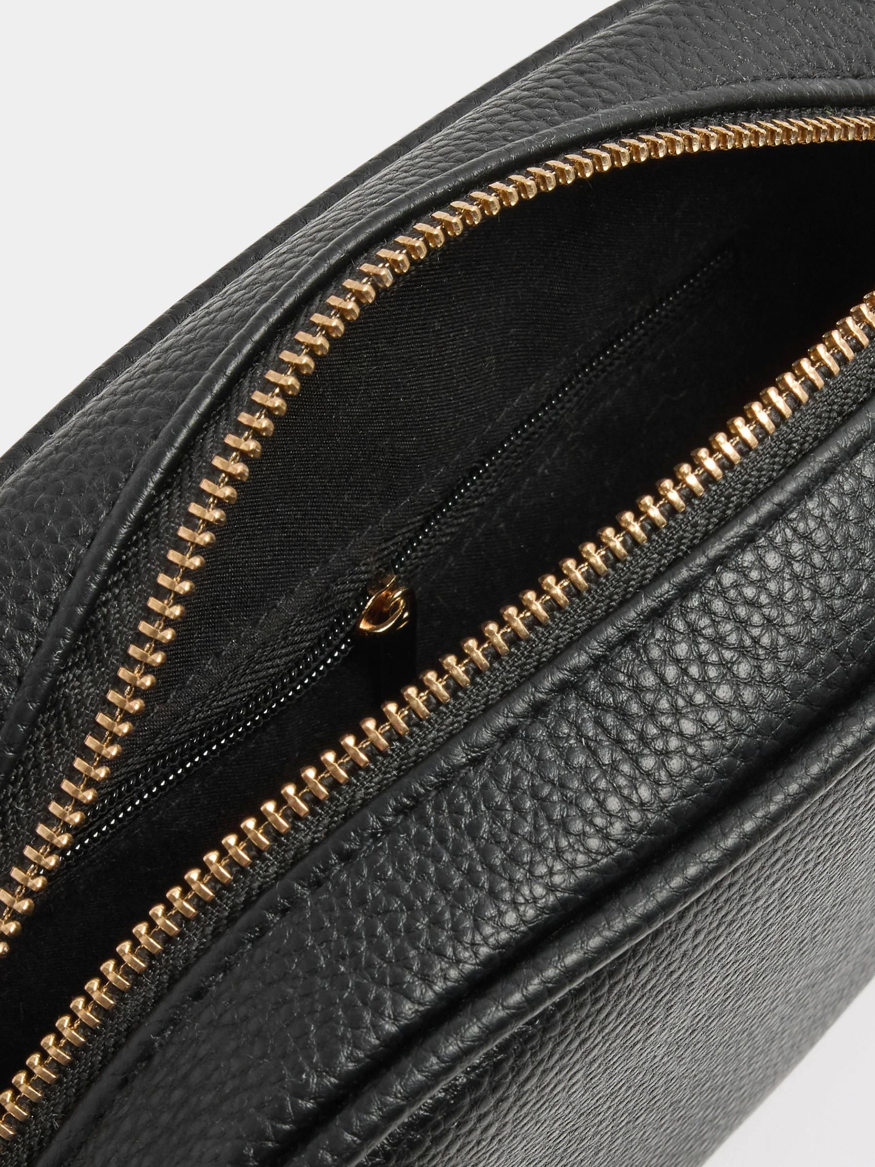 Yours Curve shoulder bag black faux leather leopard strap, imported from the UK