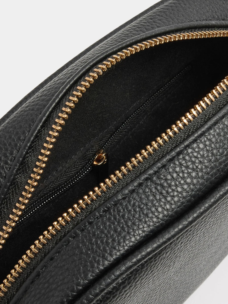 Yours Curve shoulder bag black faux leather leopard strap, imported from the UK