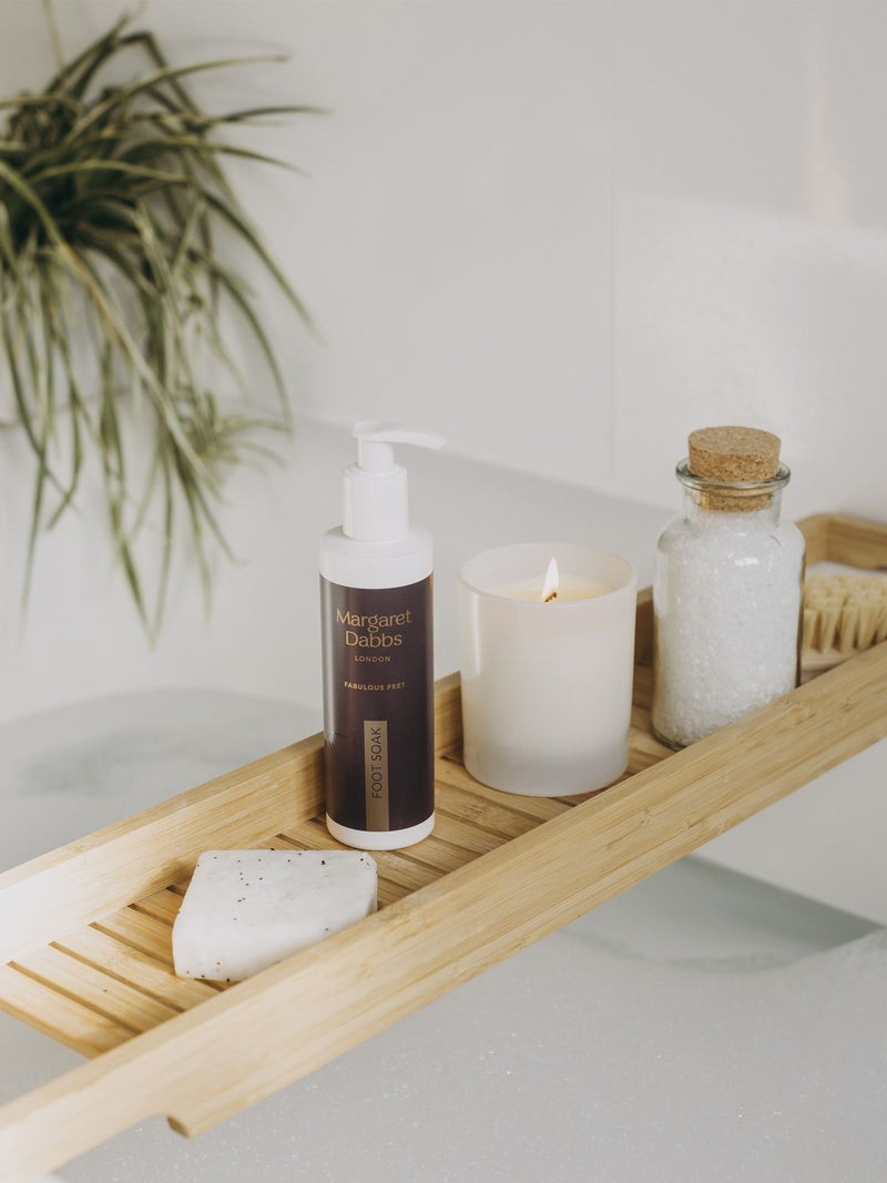Margaret Dabbs London hydrating foot soak, imported from the UK