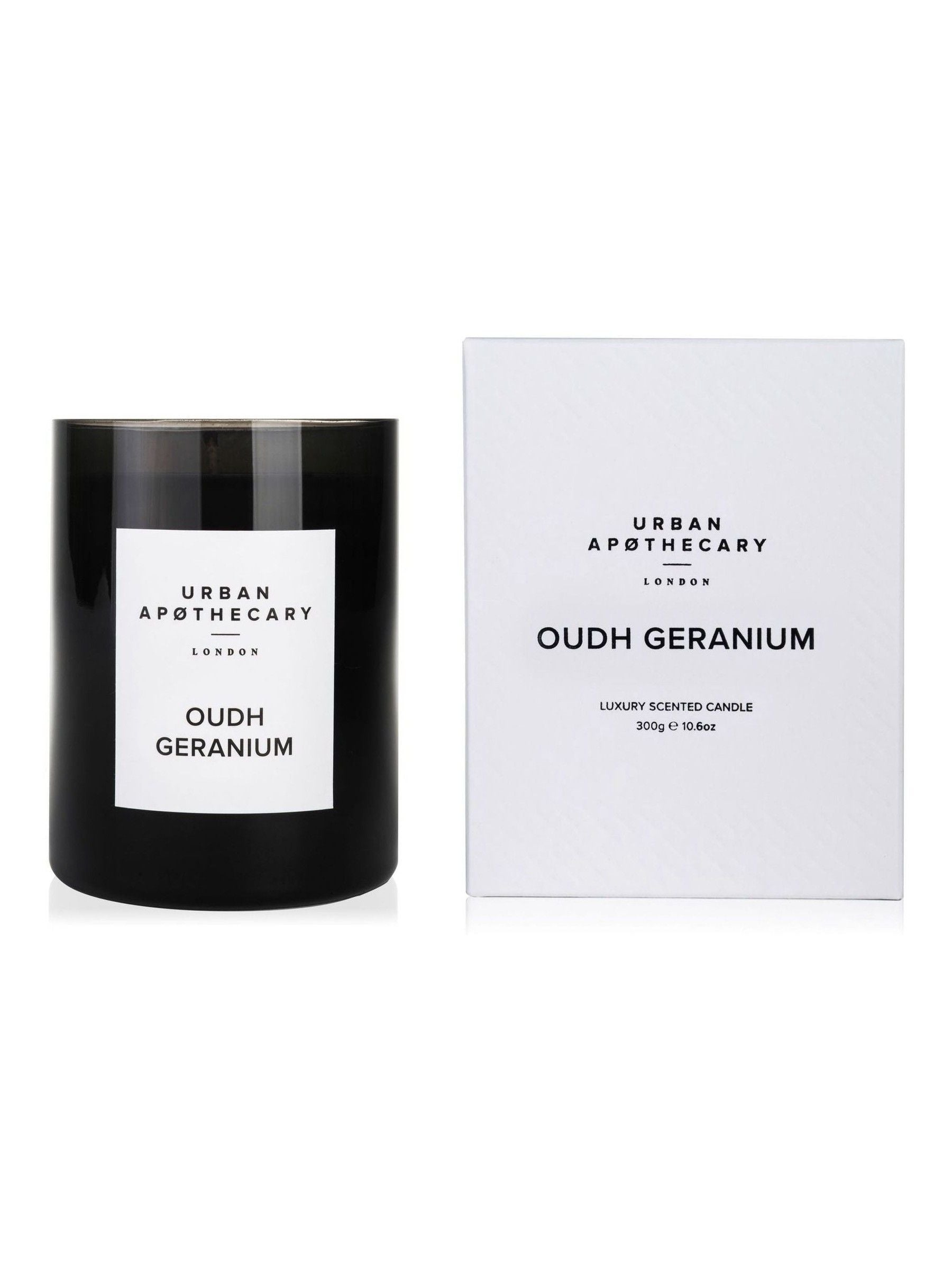 Urban Apothecary Oudh Geranium scented candle 300g (British brand)