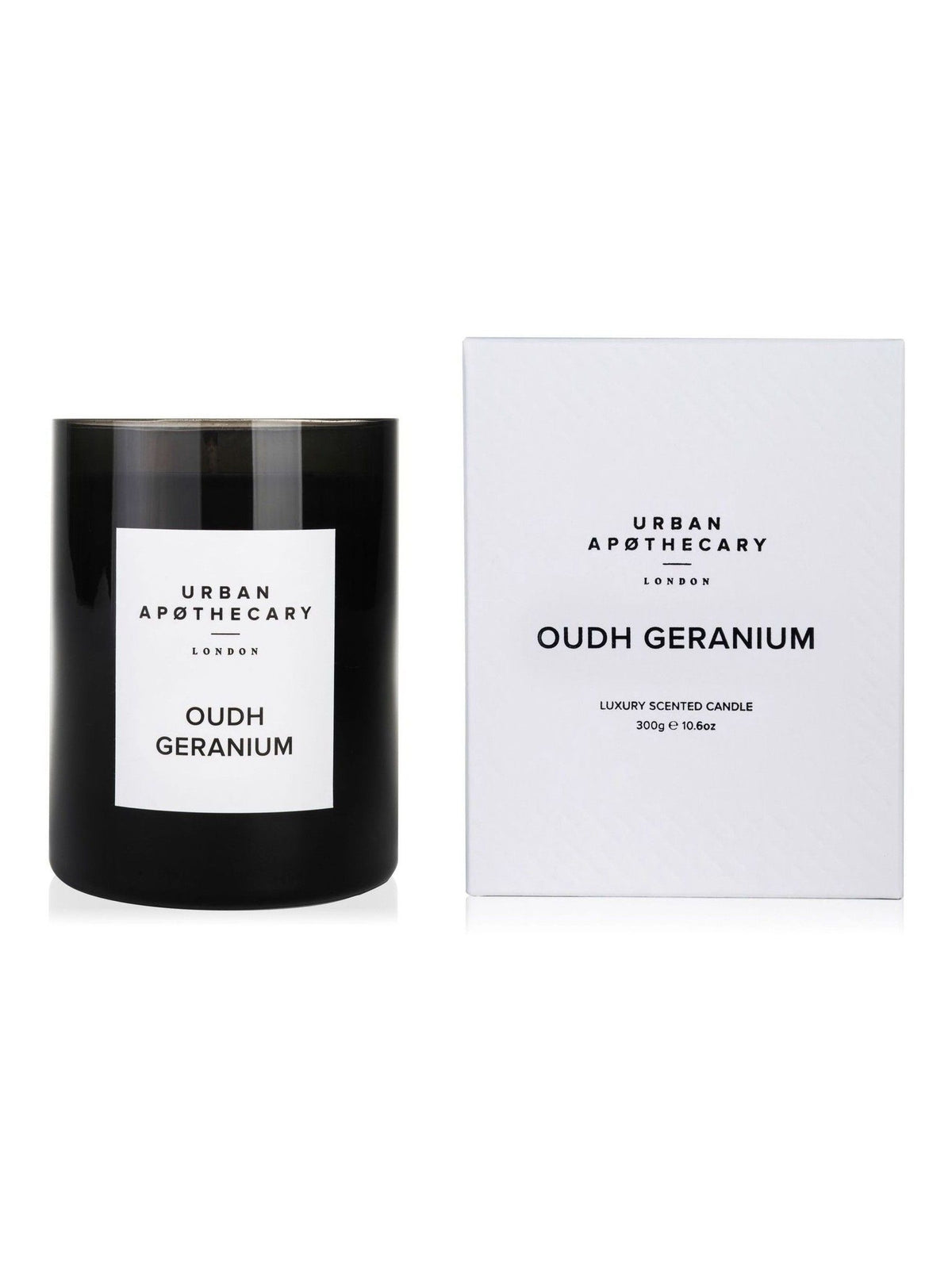 Urban Apothecary Oudh Geranium scented candle 300g (British brand)