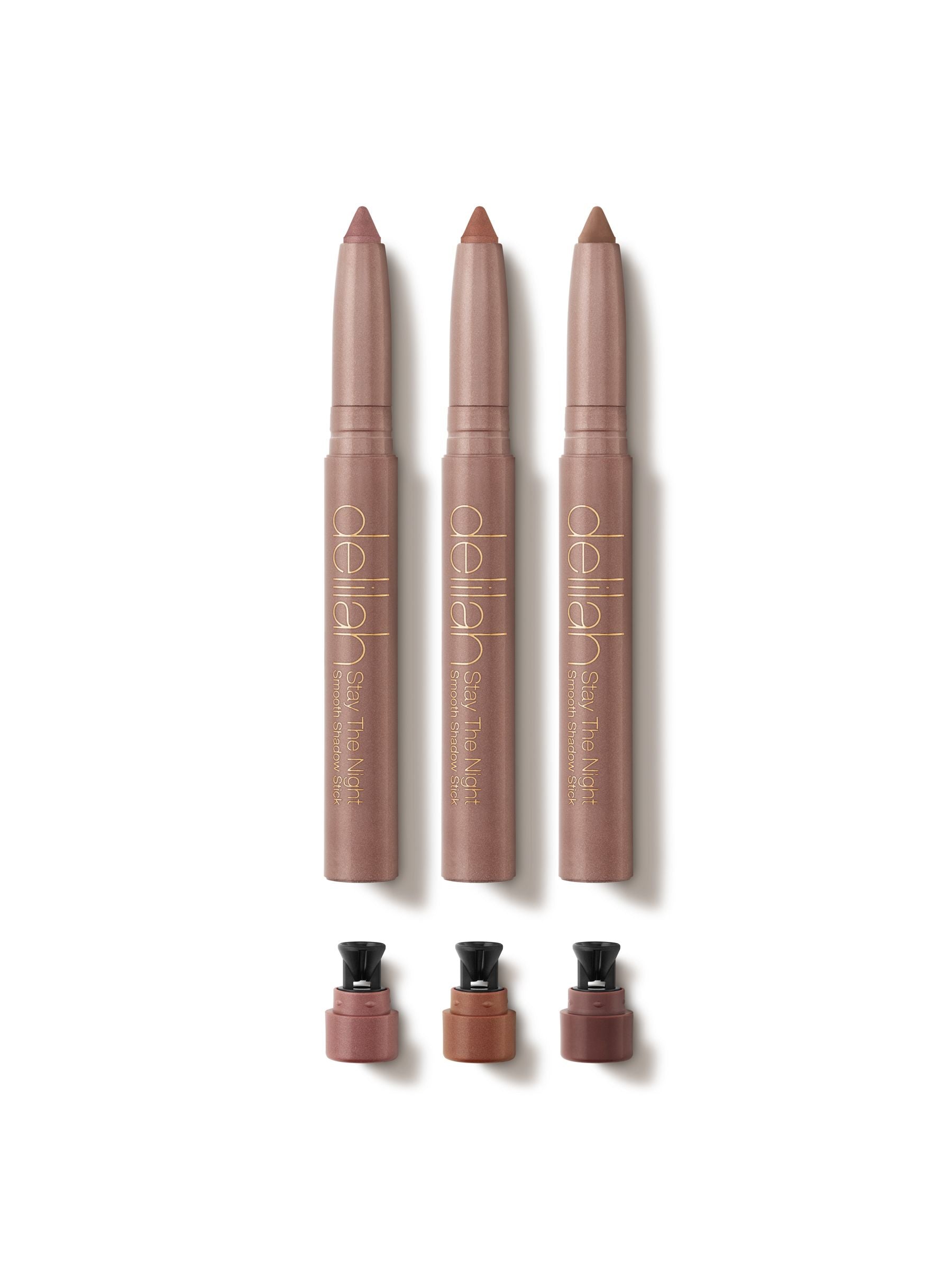 Delilah Stay The Night Smooth Shadow Stick Trio gift set - British product