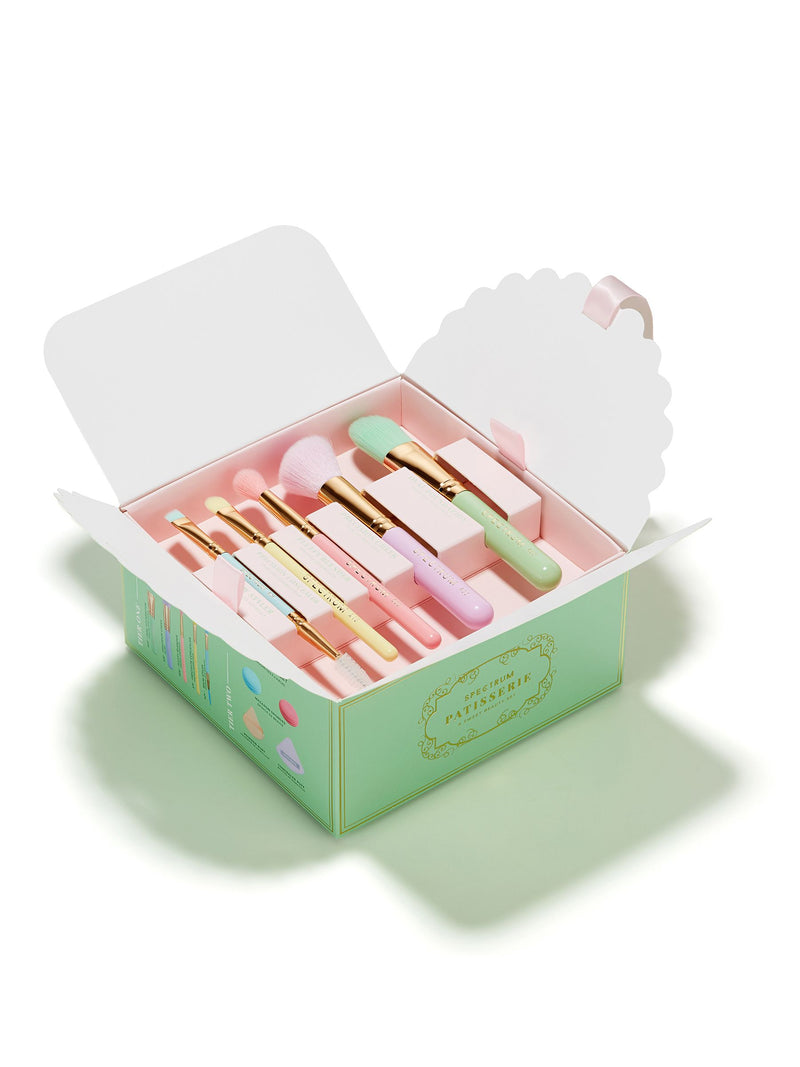 Spectrum Collections Patisserie makeup brush and sponge gift set (British brand)