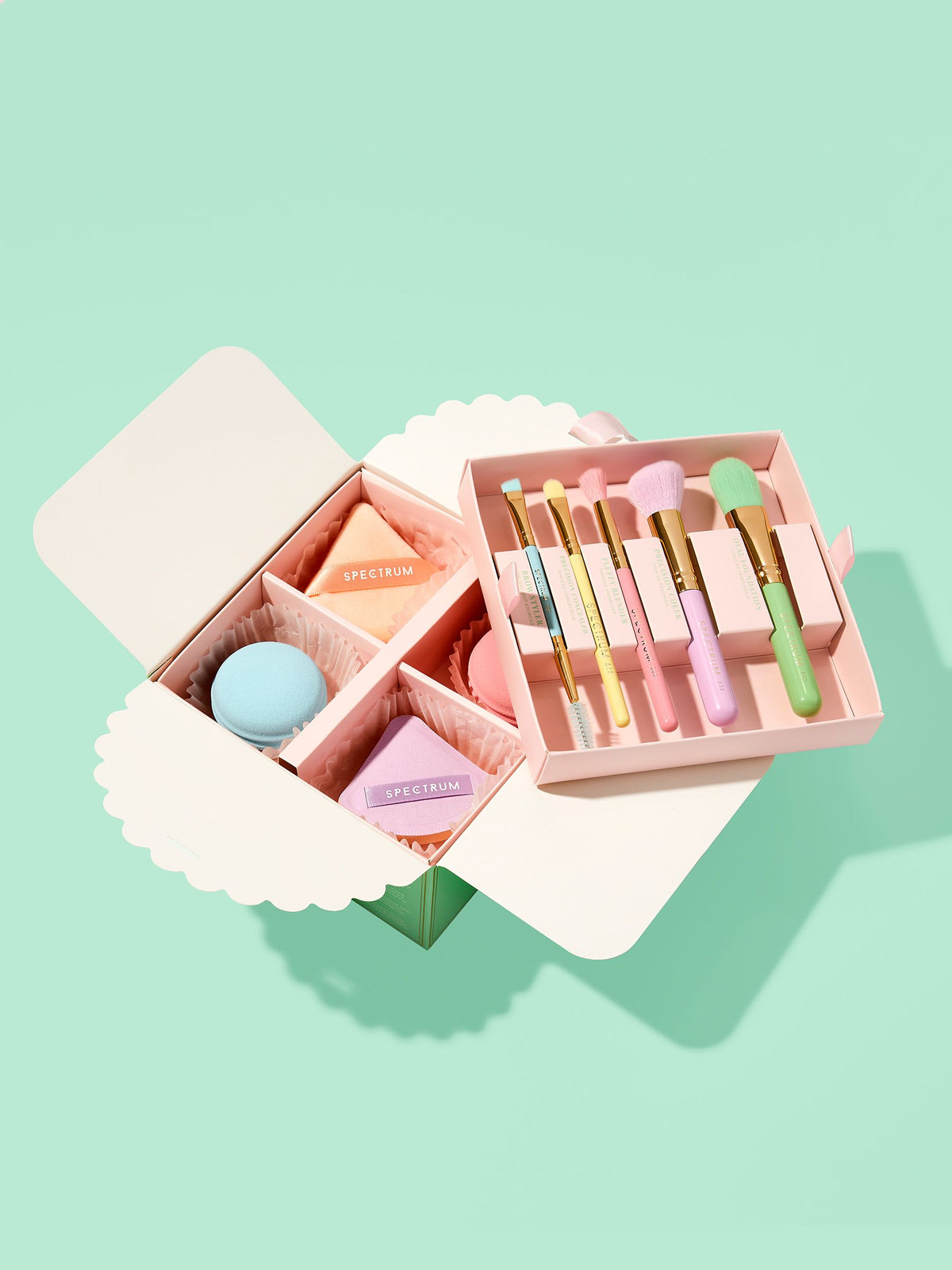 Spectrum Collections Patisserie makeup brush and sponge gift set (British brand)