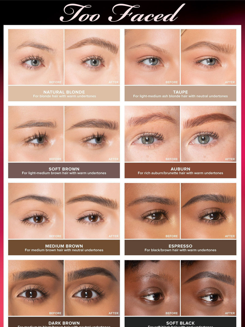 Too Faced Superfine Brow Detailer Dark Brown (British brand)