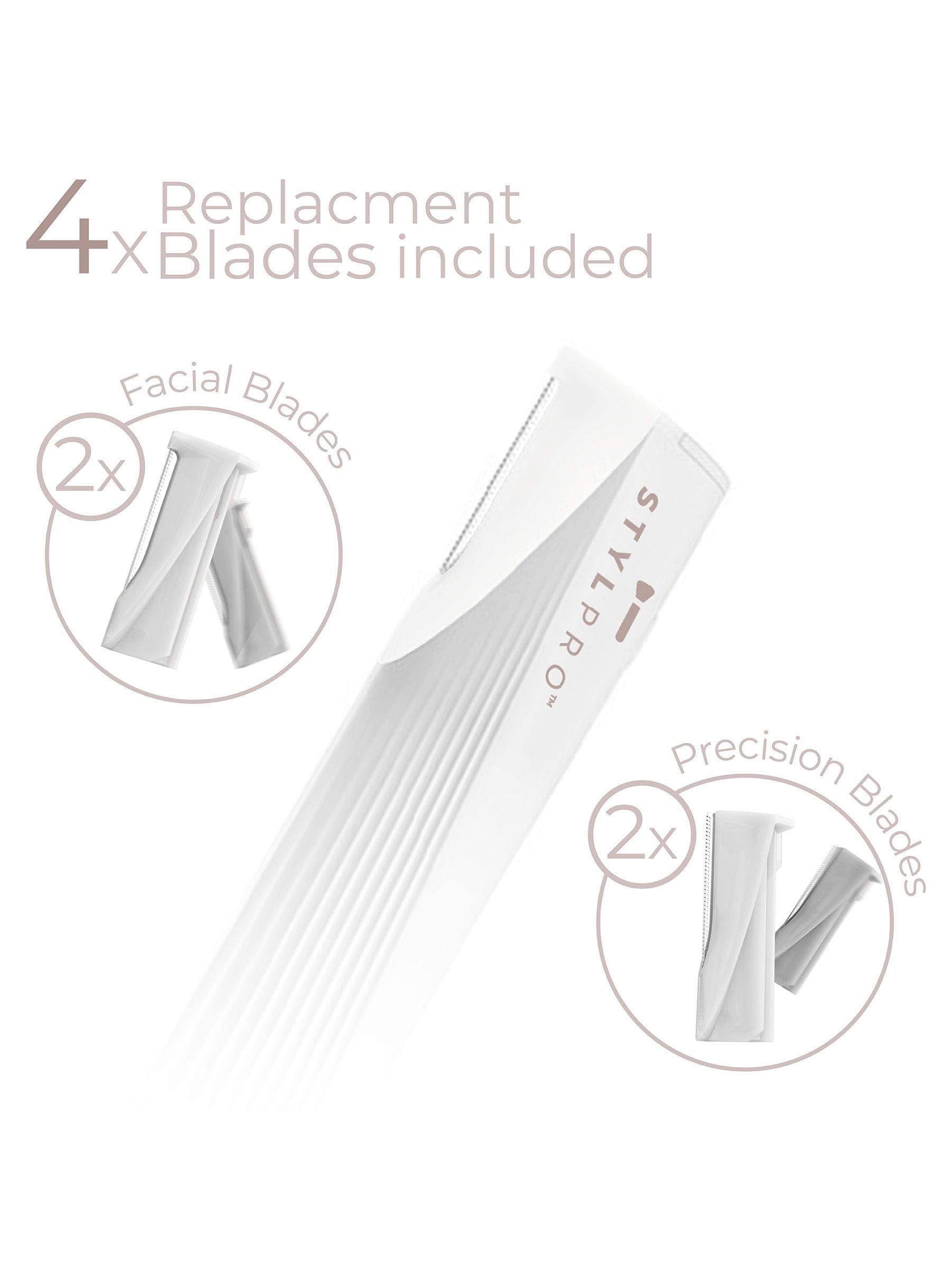 Stylpro sonic dermaplane facial razor (British brand)