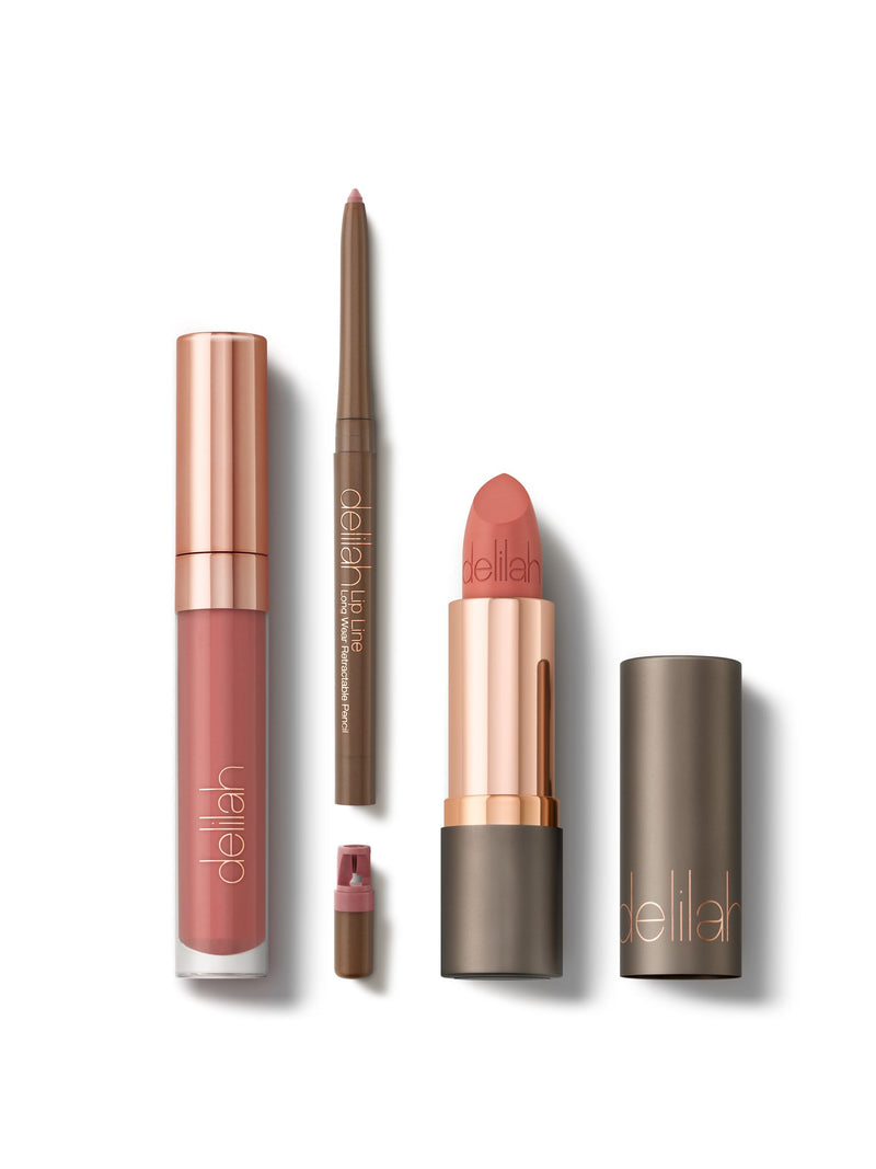 Delilah Nude Lip Trio Gift Set - British product