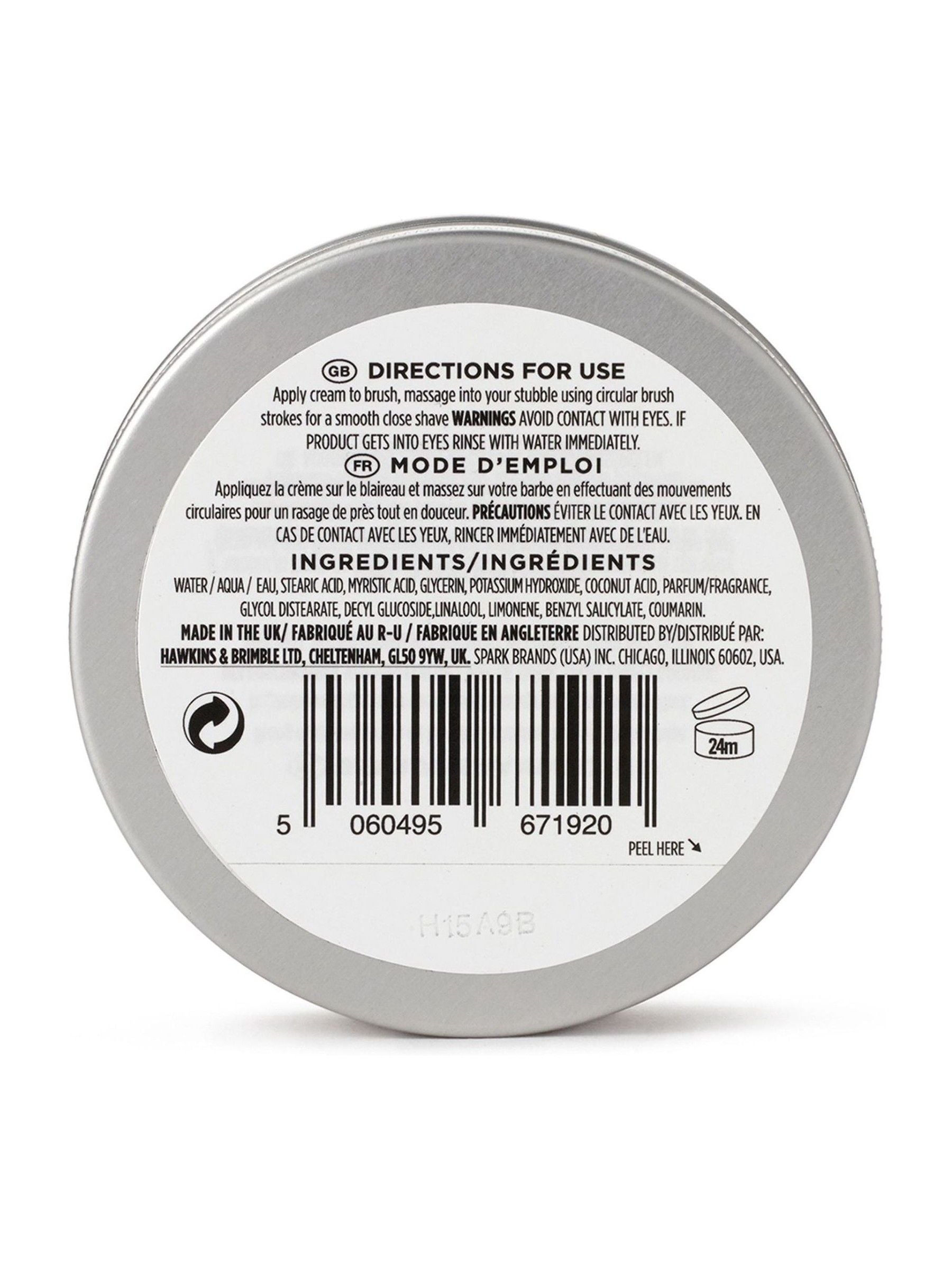 Hawkins & Brimble shaving cream 100ml, UK version
