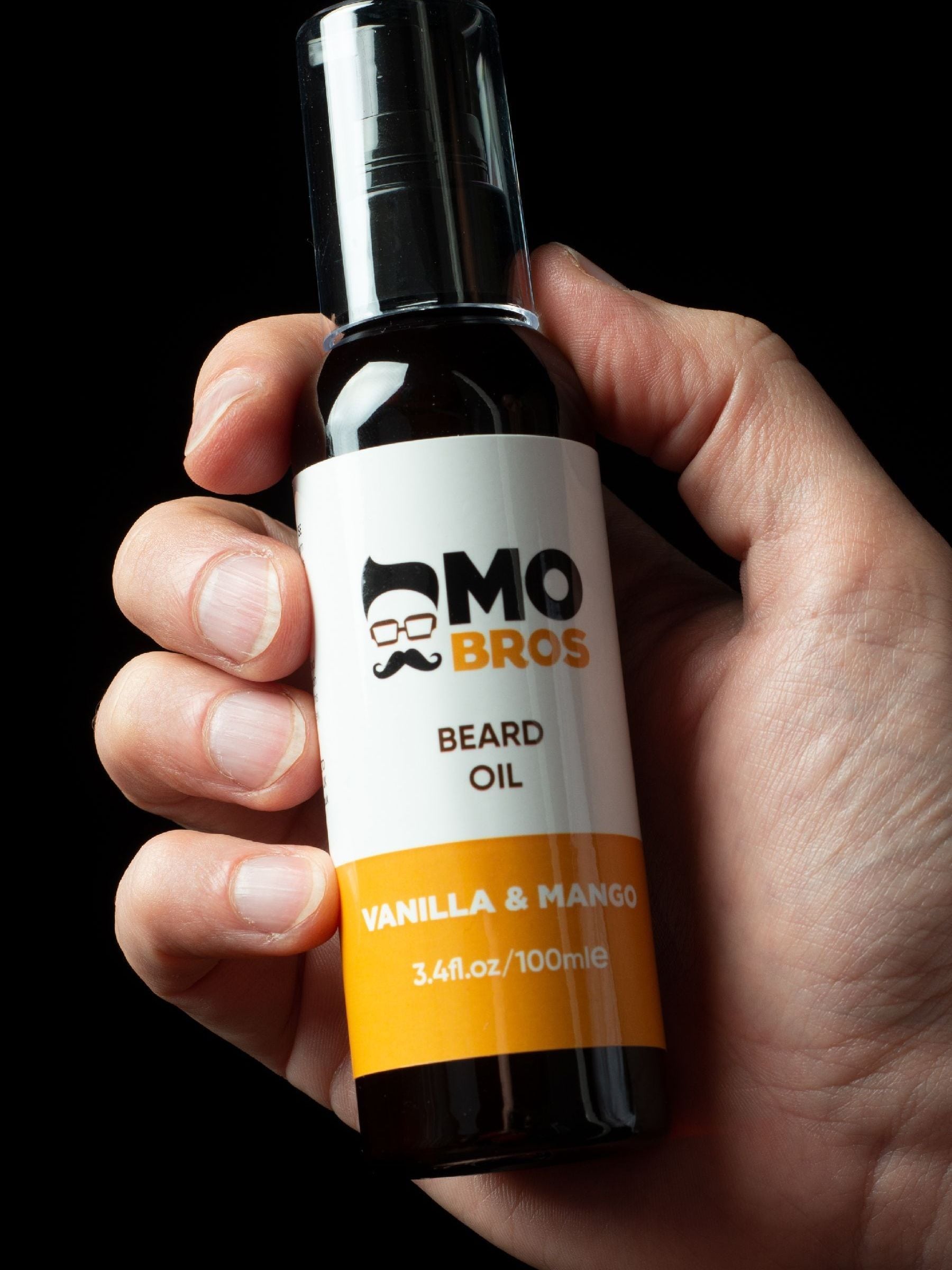 Mo Bros vanilla and mango beard oil 100ml, imported from the UK