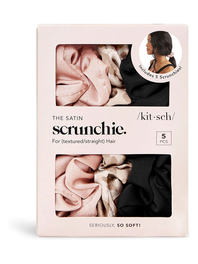 Next Kitsch Satin Sleep Scrunchies Pack of 5- Buy online at McGrocer