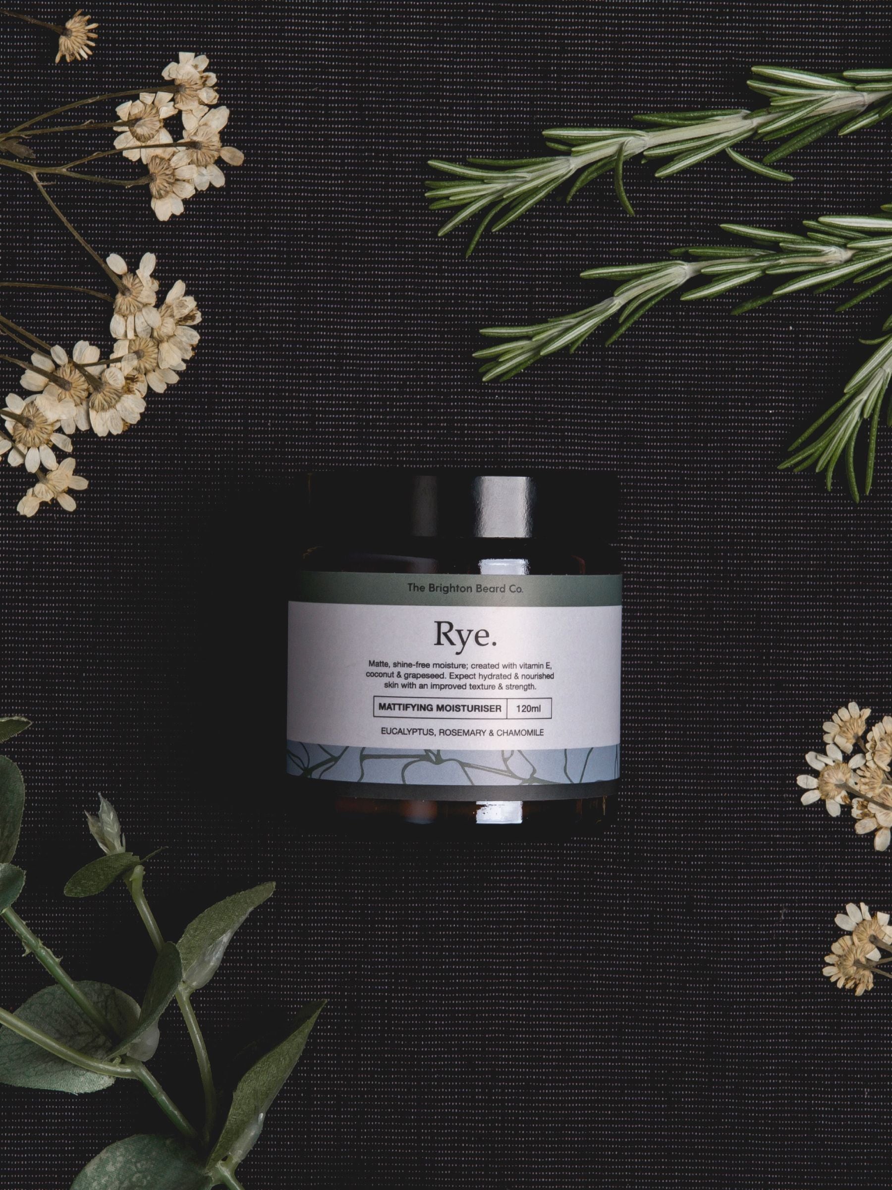 The Brighton Beard Co Rye Mattifying Moisturiser 120ml (British brand)