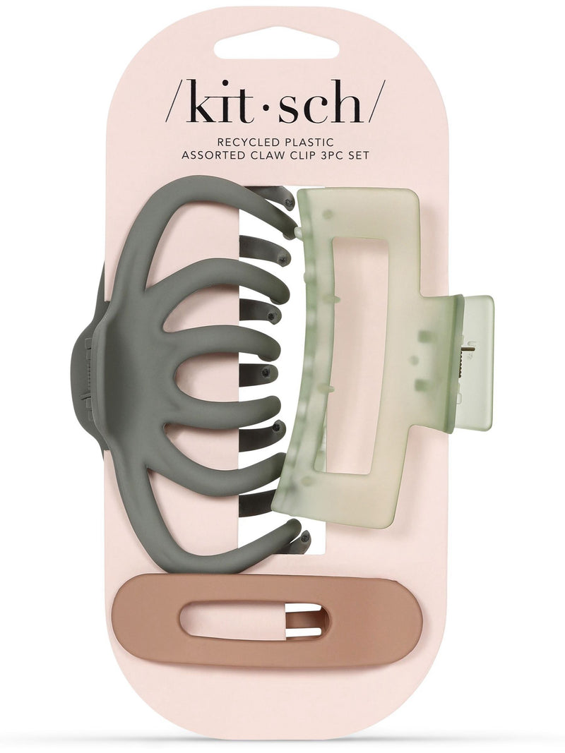Kitsch assorted claw clips set 3pc, UK version