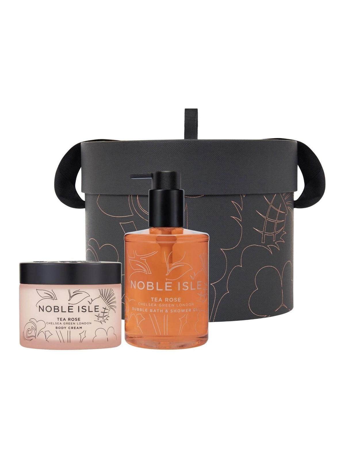 Noble Isle Tea Rose Duo Bath & Body Gift Set, imported from the UK