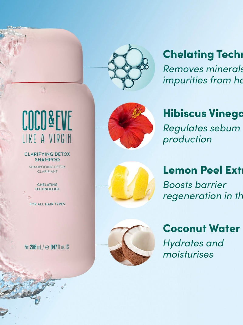 Coco & Eve clarifying detox shampoo 280ml (British brand)