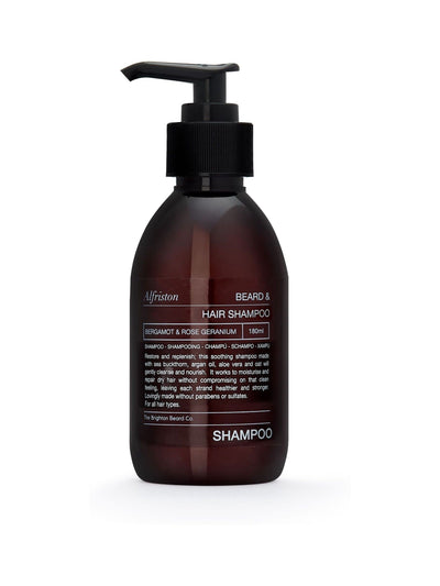 Sanftes Bartshampoo mit Sanddorn, Arganöl und Aloe Vera für trockenes Haar