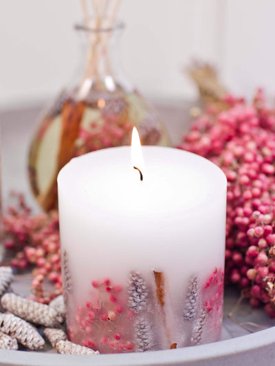 Stoneglow Goji Bær & Rose Natures Gift Søyle Duftlys