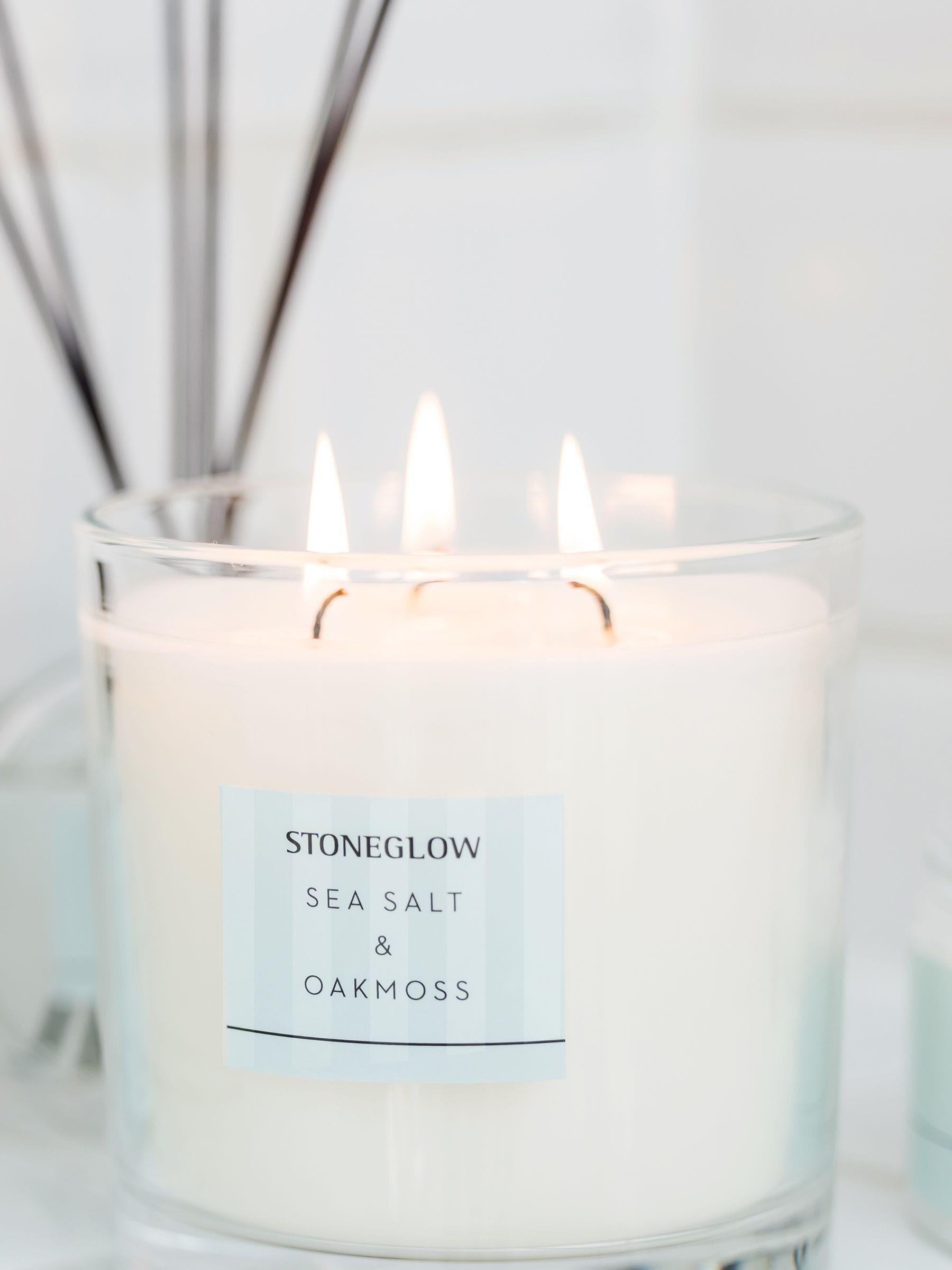 Stoneglow sea salt and oakmoss scented candle (British brand)