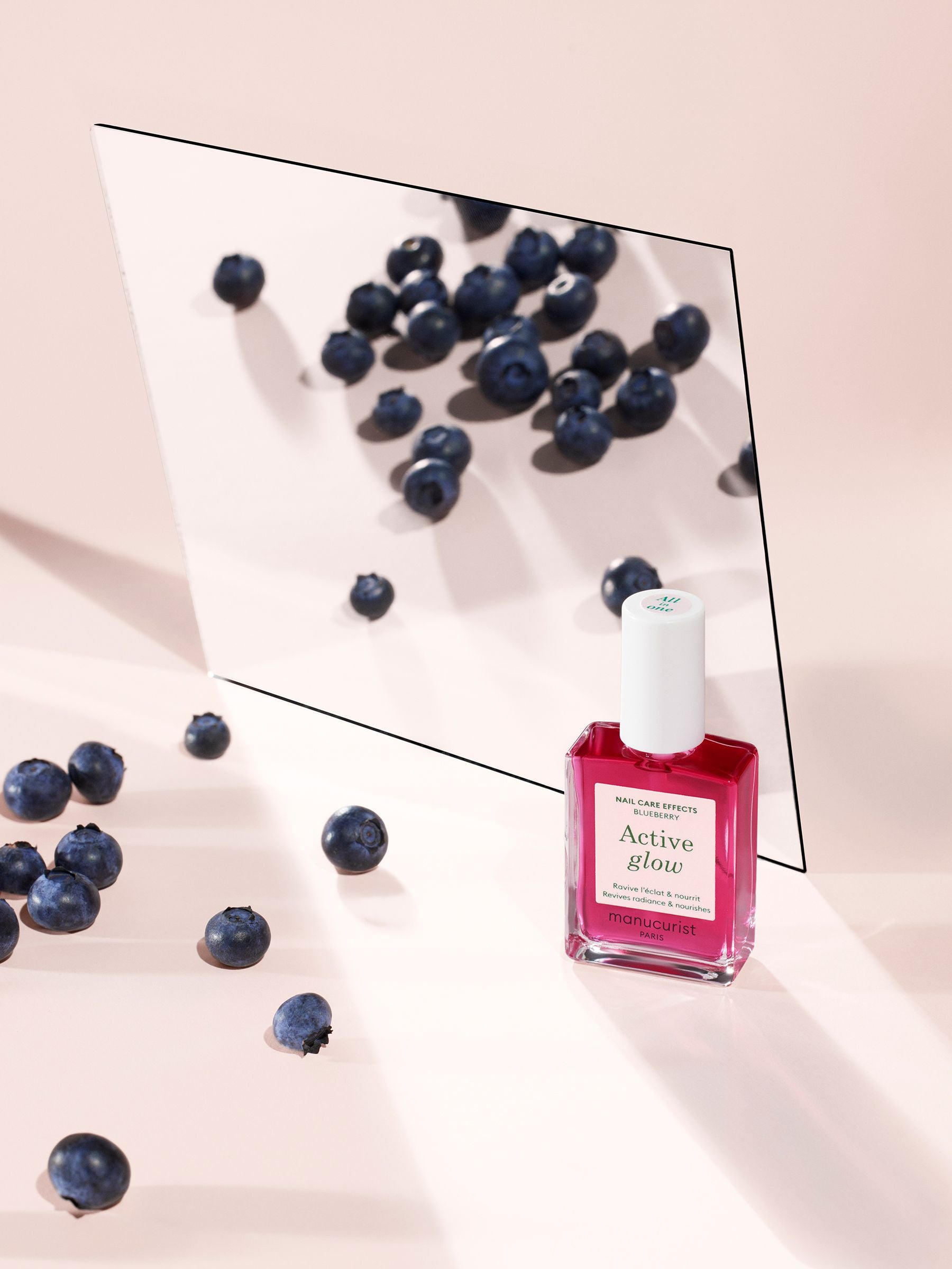 Manucurist nail polish with pink glow, imported from the UK