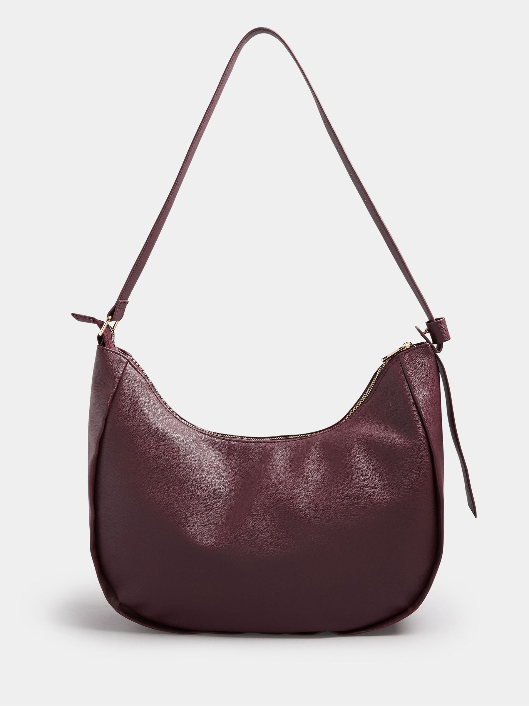 Yours Curve red faux leather slouched shoulder bag, UK version