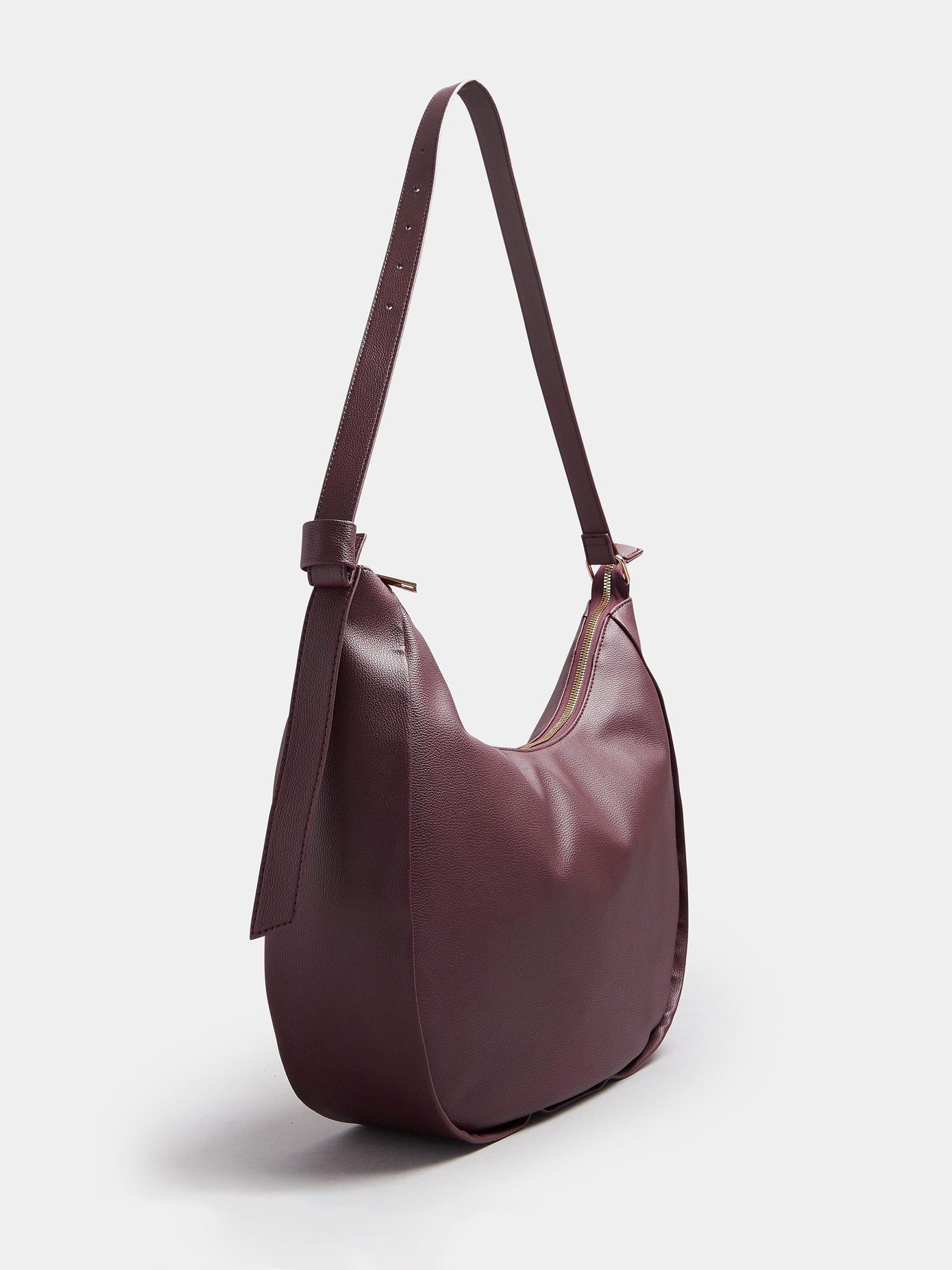 Yours Curve red faux leather slouched shoulder bag, UK version