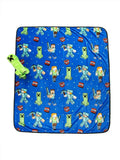Minecraft Blue Creeper plush pillow buddy set and blanket (British brand)