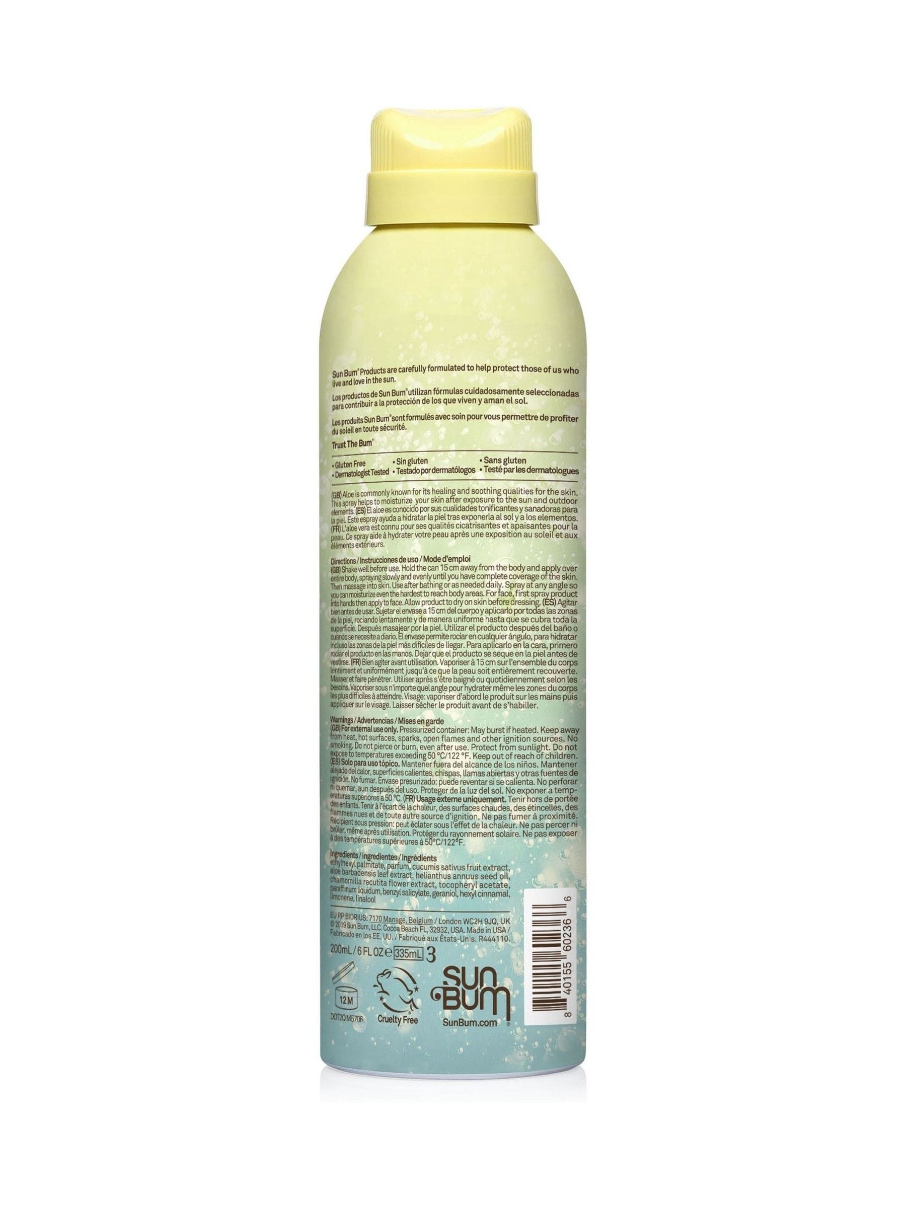 Sun Bum Cool Down After Sun Spray 200ml (British brand)