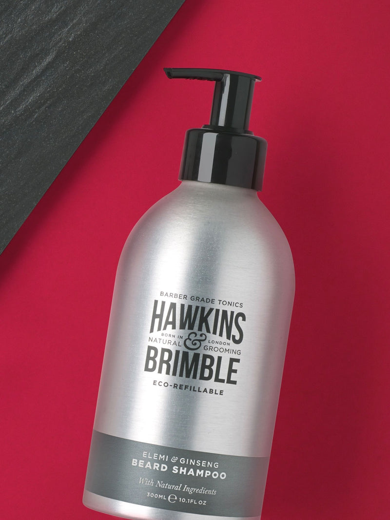 Hawkins & Brimble refillable beard shampoo 300ml, UK version