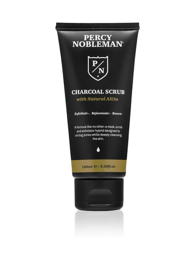 Gommage au charbon Percy Nobleman avec AHA naturels Gommage facial pour hommes 75ml