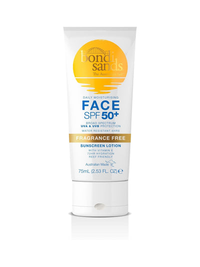 Next Bondi Sands SPF 50+ Fragrance Free Facial Sunscreen Lotion 75ml- Buy online at McGrocer
