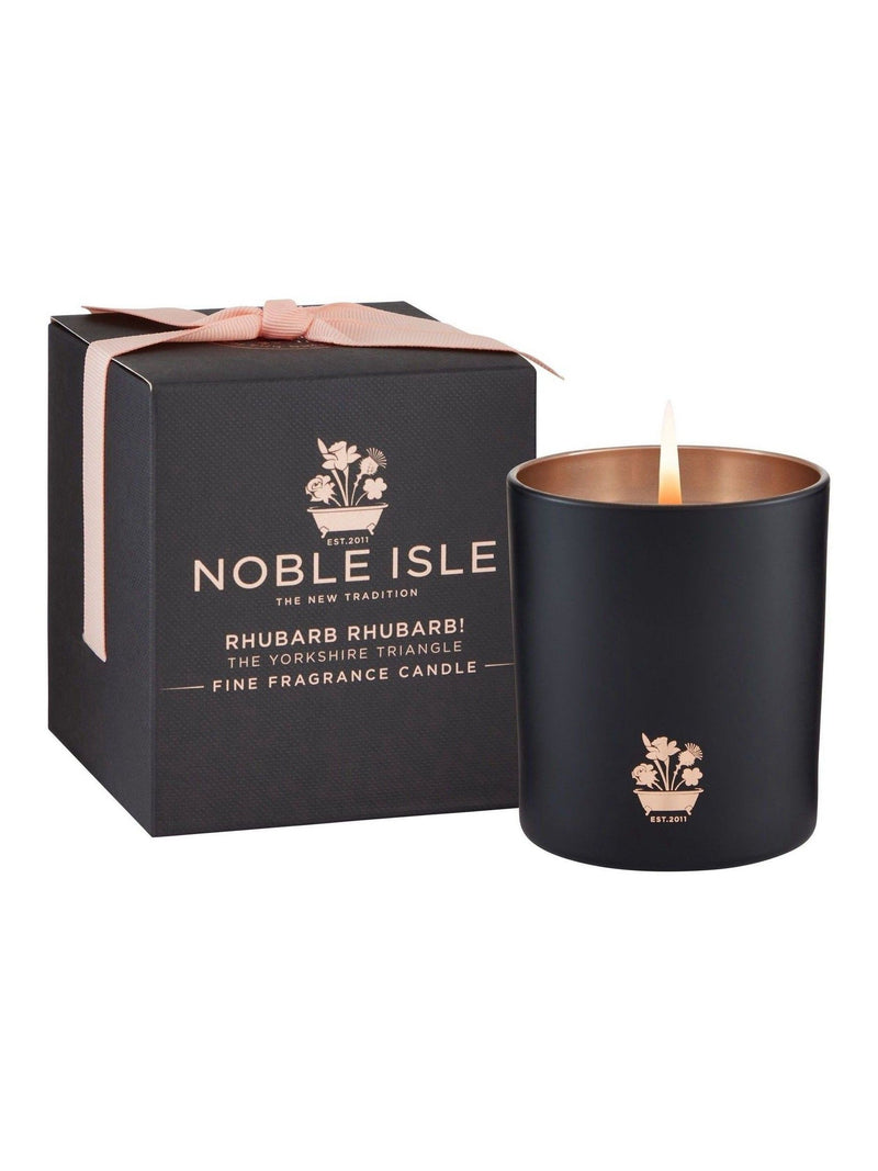 Noble Isle Rhubarb Single Wick Candle, imported from the UK