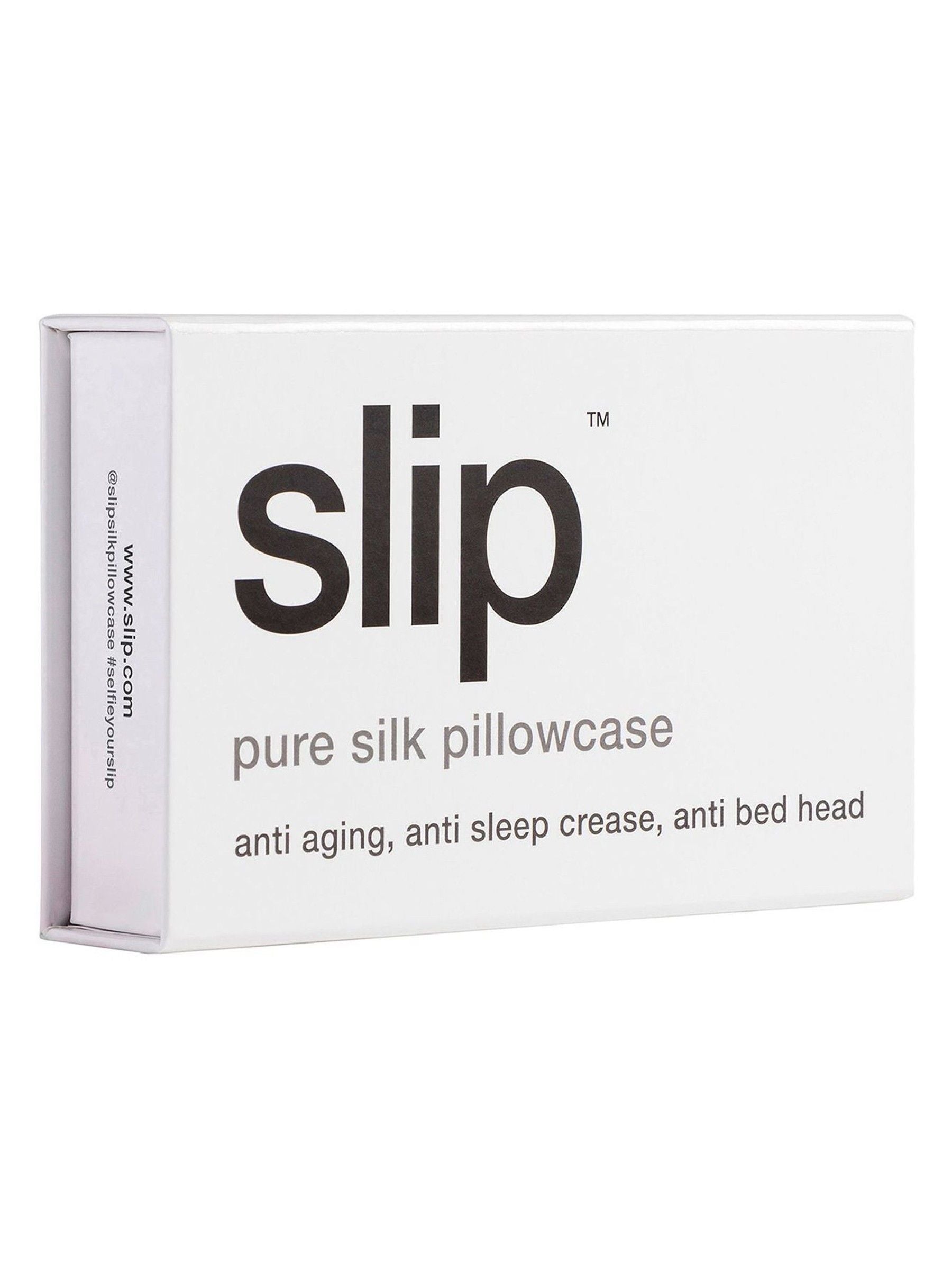 Slip white pure silk standard pillowcase - British product