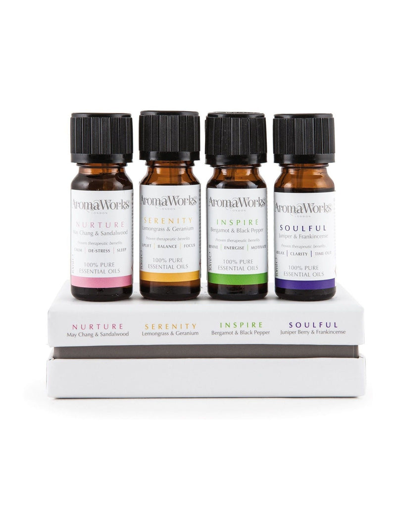 AromaWorks Signature Oil Range essential oil set 4 x 10ml - British product