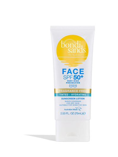 Bondi Sands Duftfreie LSF 50+ getönte feuchtigkeitsspendende Gesichtscreme